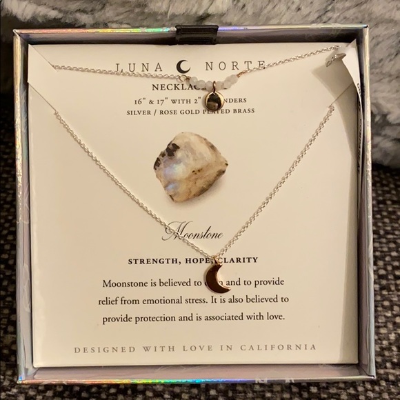 Luna Norte Moon Pendant Necklace Set 